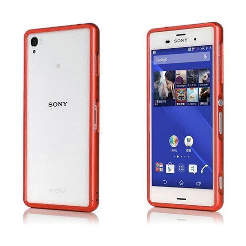 Remes Punainen Sony Xperia Z3 Metallinen Bumper Suojakehys