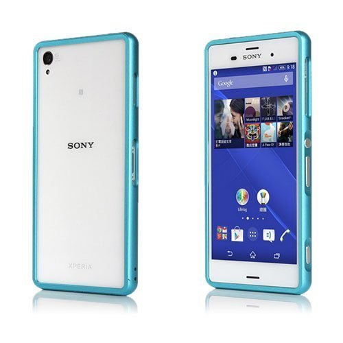 Remes Vaaleansininen Sony Xperia Z3 Metallinen Bumper Suojakehys