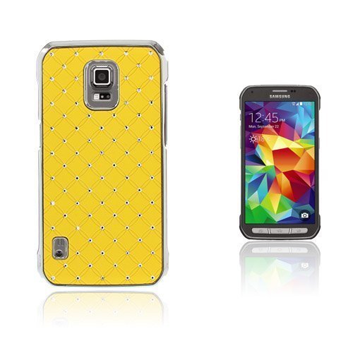 Rhinestone Tähtikirkas Taivas Samsung Galaxy S5 Active Suojakuori Keltainen