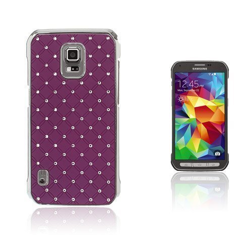 Rhinestone Tähtikirkas Taivas Samsung Galaxy S5 Active Suojakuori Violetti