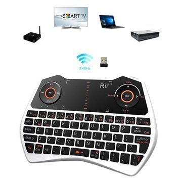 Rii Mini I28 Multifunctional Wireless Keyboard Silver