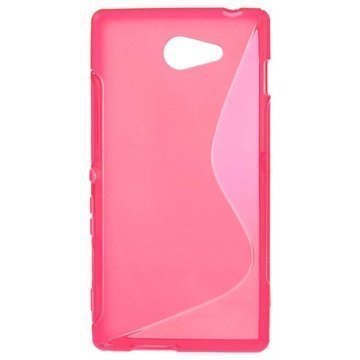 S-Curve TPU-Kotelo Sony Xperia M2 Xperia M2 Dual Xperia M2 Aqua Kuuma Pinkki