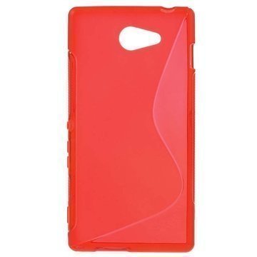 S-Curve TPU-Kotelo Sony Xperia M2 Xperia M2 Dual Xperia M2 Aqua Punainen