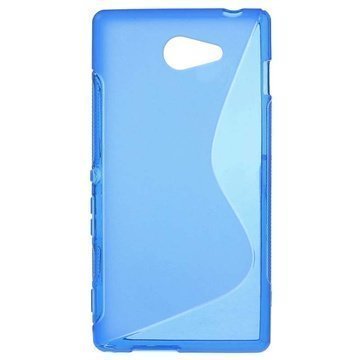 S-Curve TPU-Kotelo Sony Xperia M2 Xperia M2 Dual Xperia M2 Aqua Sininen