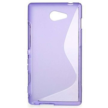 S-Curve TPU-Kotelo Sony Xperia M2 Xperia M2 Dual Xperia M2 Aqua Violetti