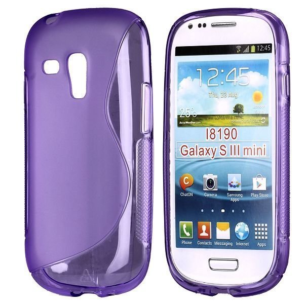 S-Line Läpikuultava Violetti Samsung Galaxy S3 Mini Suojakuori