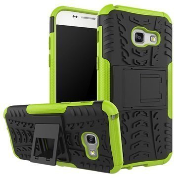 Samsung Galaxy A3 (2017) Anti-Slip Hybrid Case Black / Green