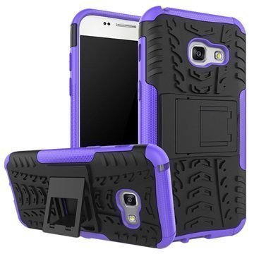 Samsung Galaxy A3 (2017) Anti-Slip Hybrid Case Black / Purple