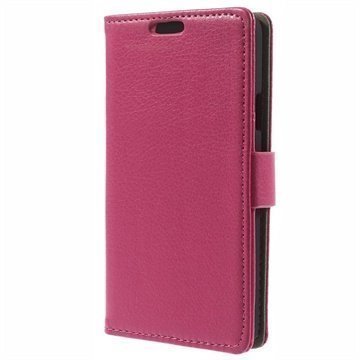 Samsung Galaxy A3 Wallet Nahkakotelo Kuuma Pinkki