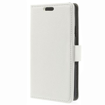 Samsung Galaxy A3 Wallet Nahkakotelo Valkoinen