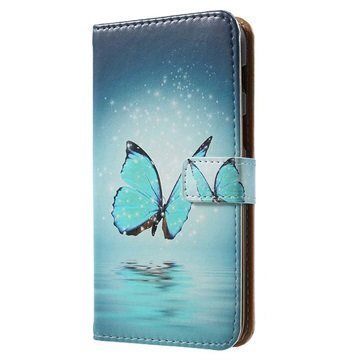 Samsung Galaxy A5 (2017) Glam Wallet Case Blue Butterfly