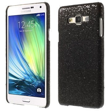 Samsung Galaxy A7 Kova Suojakuori Glitteri Musta