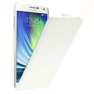 Samsung Galaxy A7 Slim Vertical Läppäkotelo Valkoinen