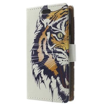 Samsung Galaxy Ace Style Wallet Nahkakotelo Tiger