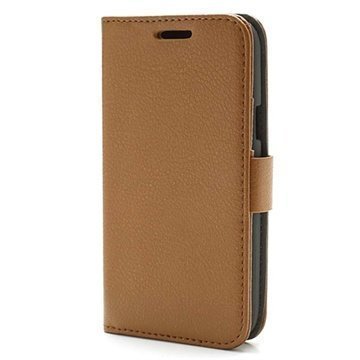 Samsung Galaxy Core I8260 Wallet Nahkakotelo Ruskea