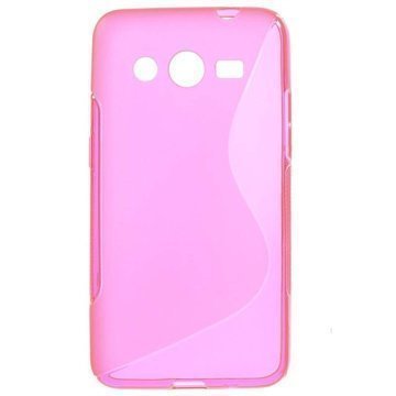 Samsung Galaxy Core II S-Curve TPU-Kotelo Kuuma Pinkki