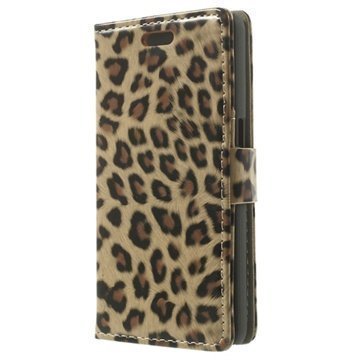 Samsung Galaxy Core II Wallet Nahkakotelo Leopard