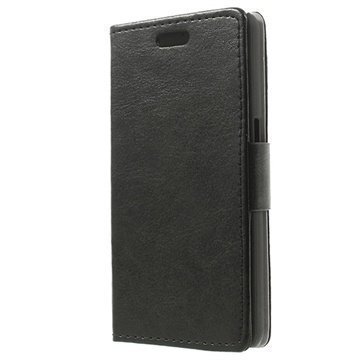 Samsung Galaxy Core II Wallet Nahkakotelo Musta