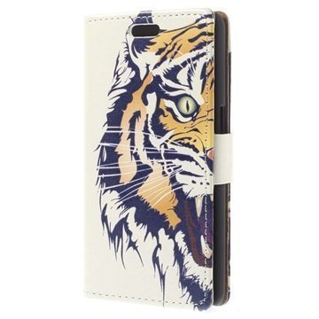 Samsung Galaxy Core II Wallet Nahkakotelo Tiger