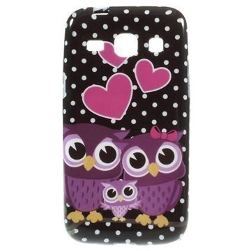 Samsung Galaxy Core Plus TPU Suojakuori Owl Family