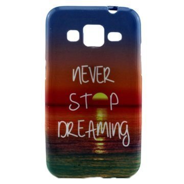 Samsung Galaxy Core Prime TPU Suojakuori Never Stop Dreaming