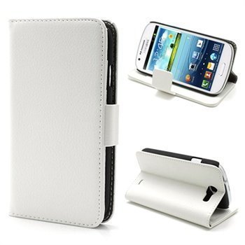 Samsung Galaxy Express I8730 Wallet Nahkakotelo Valkoinen