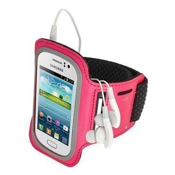 Samsung Galaxy Fame S6810 iGadgitz Sports Jogging Armband Hot Pink