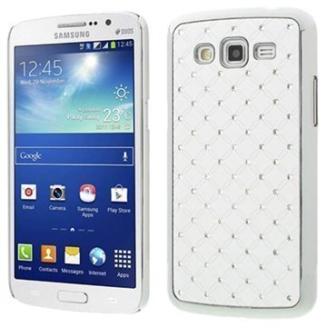 Samsung Galaxy Grand 2 Bling Diamond Kotelo Valkoinen