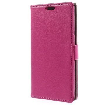 Samsung Galaxy Grand Prime Wallet Nahkakotelo Kuuma Pinkki