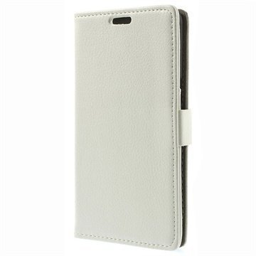 Samsung Galaxy Grand Prime Wallet Nahkakotelo Valkoinen