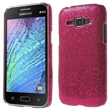 Samsung Galaxy J1 Galaxy J1 4G Kova Suojakuori Glitteri Kuuma Pinkki