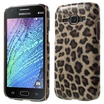 Samsung Galaxy J1 Galaxy J1 4G Kova Suojakuori Leopardi Ruskea