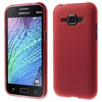 Samsung Galaxy J1 Galaxy J1 4G Matta TPU Suojakuori Punainen