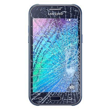 Samsung Galaxy J1 Näytön Lasin ja Kosketusnäytön Korjaus Sininen