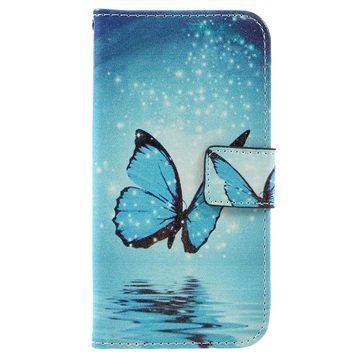 Samsung Galaxy J3 (2017) Glam Wallet Case Blue Butterfly