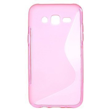 Samsung Galaxy J5 S-Curve TPU-Kotelo Kuuma Pinkki