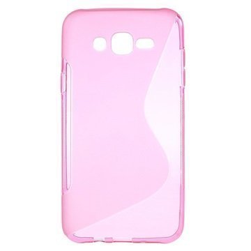 Samsung Galaxy J7 S-Curve TPU-Kotelo Kuuma Pinkki