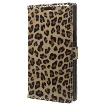 Samsung Galaxy Mega 2 Wallet Nahkakotelo Leopard