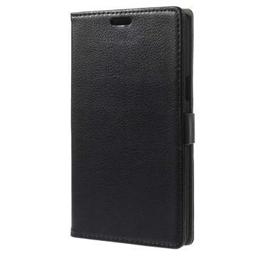 Samsung Galaxy Mega 2 Wallet Nahkakotelo Musta