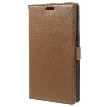 Samsung Galaxy Mega 2 Wallet Nahkakotelo Ruskea