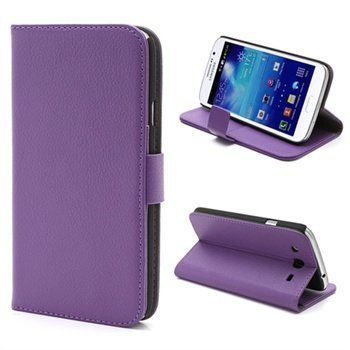 Samsung Galaxy Mega 5.8 I9150 Wallet Nahkakotelo Violetti