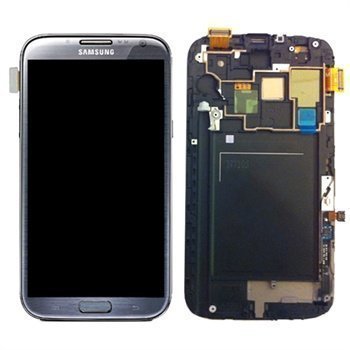 Samsung Galaxy Note 2 N7105 LTE Etukuori & LCD Ânäyttö Harmaa