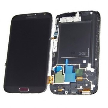 Samsung Galaxy Note 2 N7105 LTE Etukuori & LCD Ânäyttö Punainen