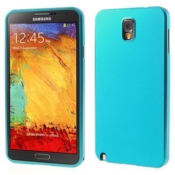 Samsung Galaxy Note 3 N9000 N9005 Alumiinikotelo / Puskuri Vaalean Sininen