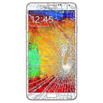 Samsung Galaxy Note 3 Näytön Lasin Korjaus Valkoinen