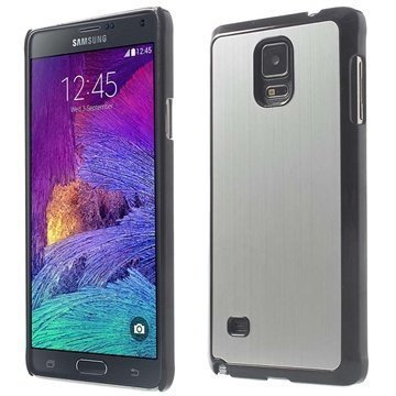 Samsung Galaxy Note 4 Loista Alumiininen Kuori Hopeinen