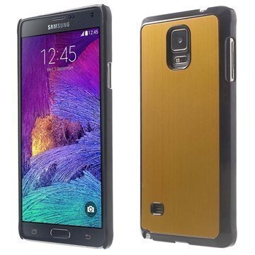 Samsung Galaxy Note 4 Loista Alumiininen Kuori Kultainen