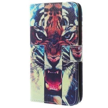 Samsung Galaxy Note 4 Lompakkonahkakotelo Tiger