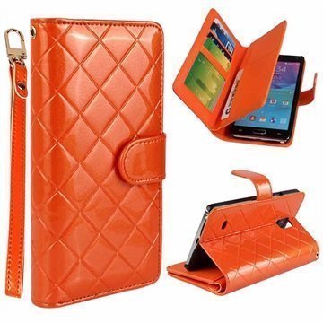 Samsung Galaxy Note 4 Organizer Wallet Case Orange