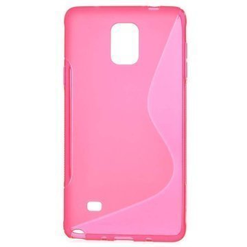 Samsung Galaxy Note 4 S-Curve TPU-Kotelo Kuuma Pinkki